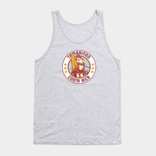 Vintage Surfing Badge for Tamarindo, Costa Rica Tank Top